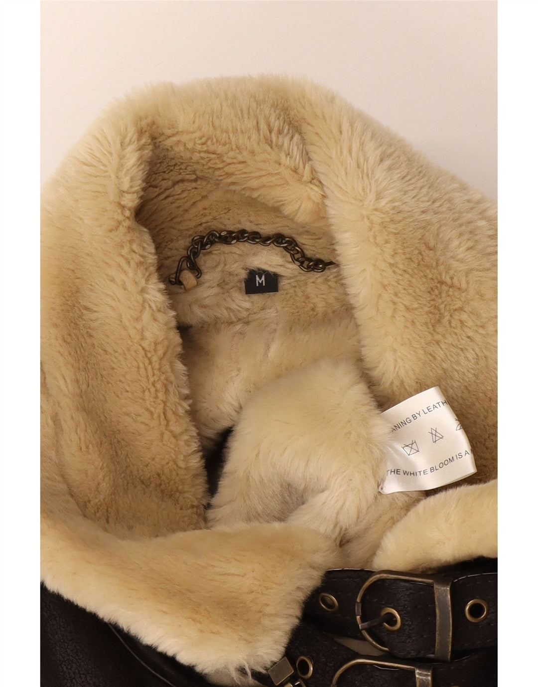 Винтажная мужская дубленка-бомбер UK 38, кожа среднего коричневого цвета