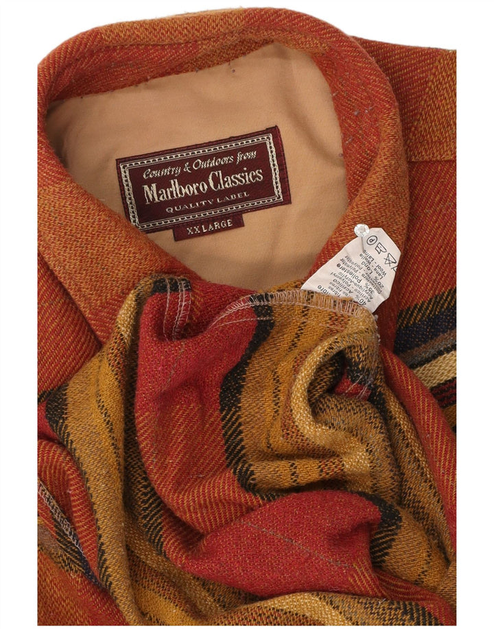 Мужская рубашка Marlboro Classics 2XL, коричневая клетка, акрил