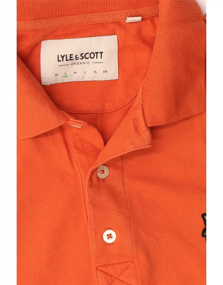 Мужская рубашка-поло Lyle & Scott, маленькая оранжевая, хлопок
