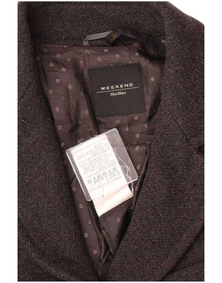 Женское пальто Max Mara UK 8 маленькое серое шерстяное