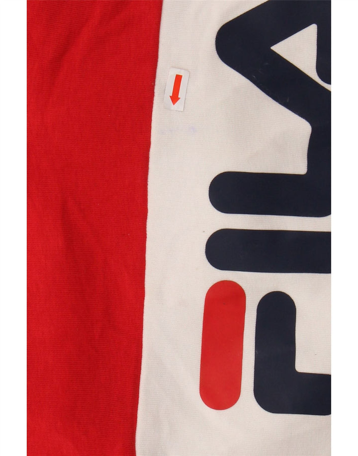 Женский джемпер с капюшоном FILA, Великобритания, 10, маленький, разноцветный, с цветными блоками