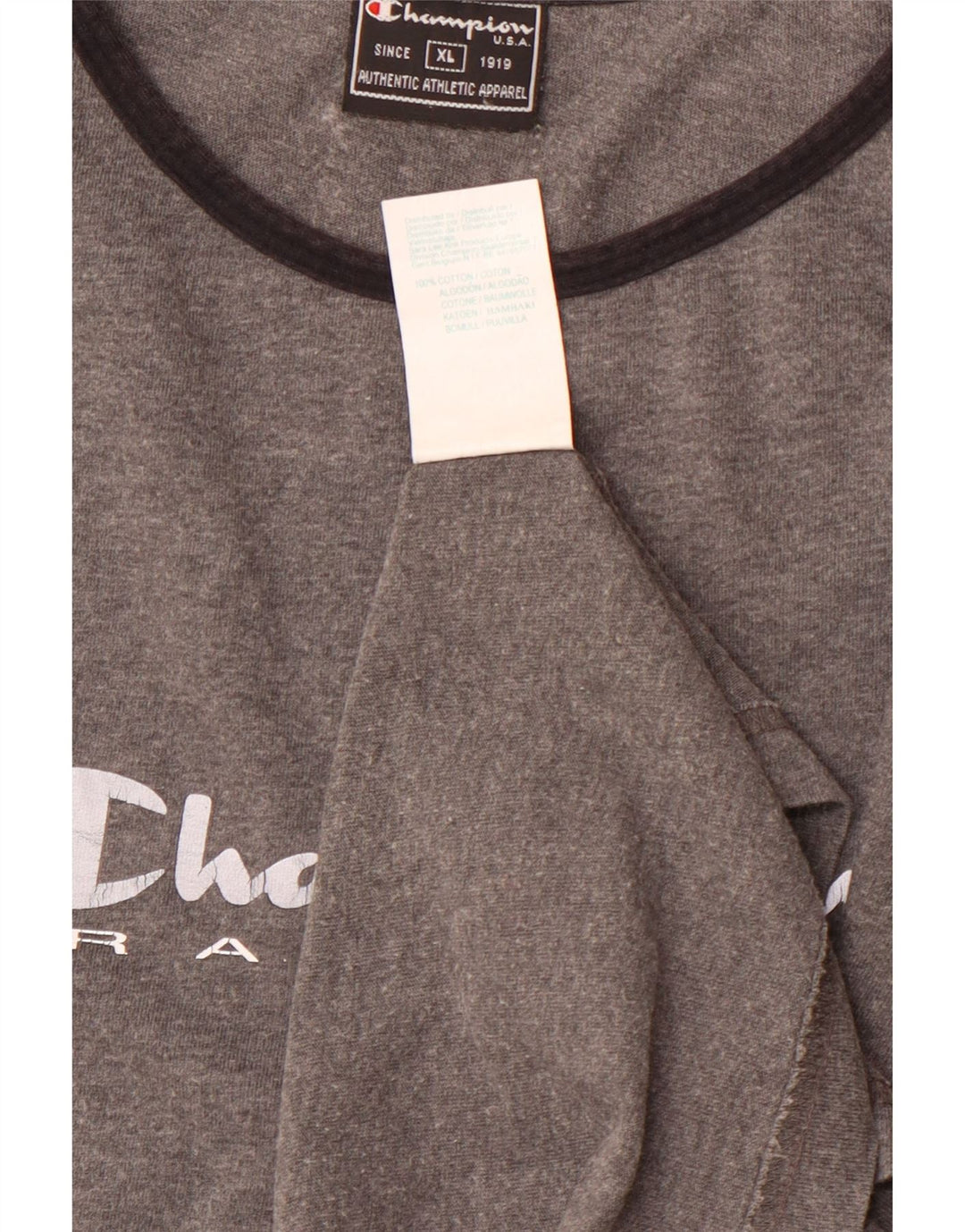 Женская футболка с рисунком CHAMPION Top UK 18 XL, серый хлопок