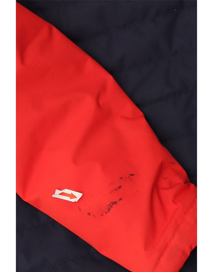 Ellesse Утепленная куртка с капюшоном для мальчиков 10-11 лет Красный полиэстер с цветными блоками