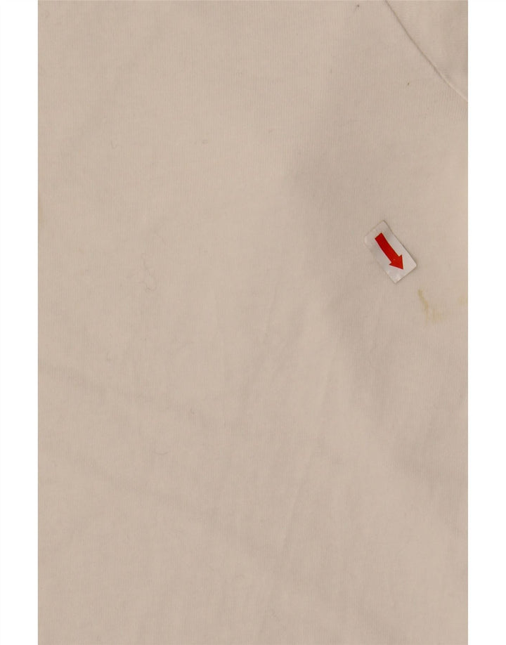 Мужской топ Adidas с длинным рукавом, средний белый хлопок, белый