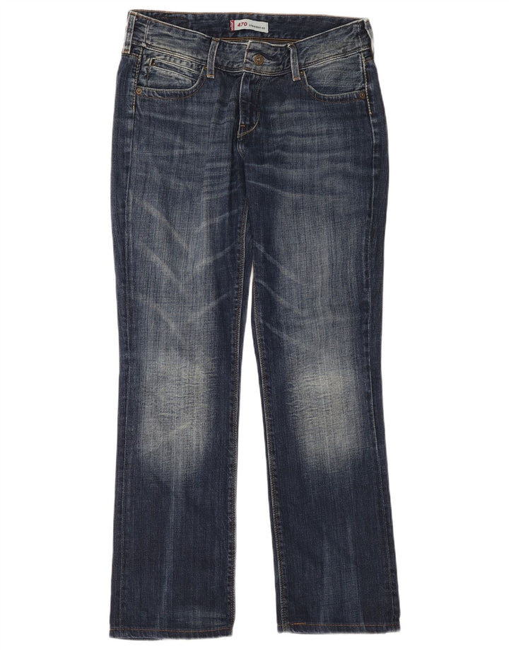 Женские прямые джинсы Levi's 470 W31 L34 синие, хлопок