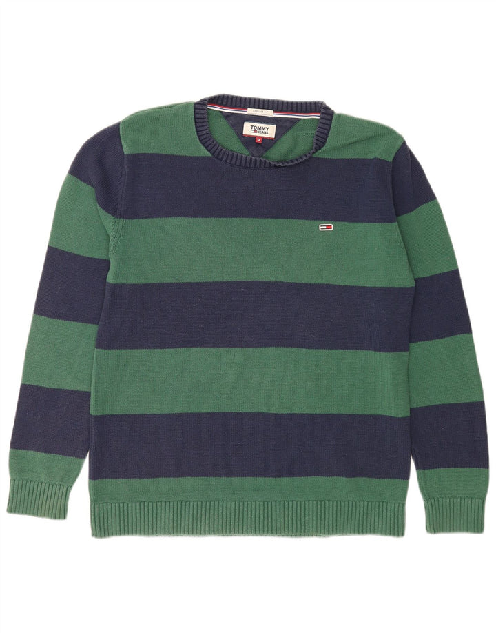 Мужской джемпер с круглым вырезом Tommy Hilfiger, средний зеленый в полоску
