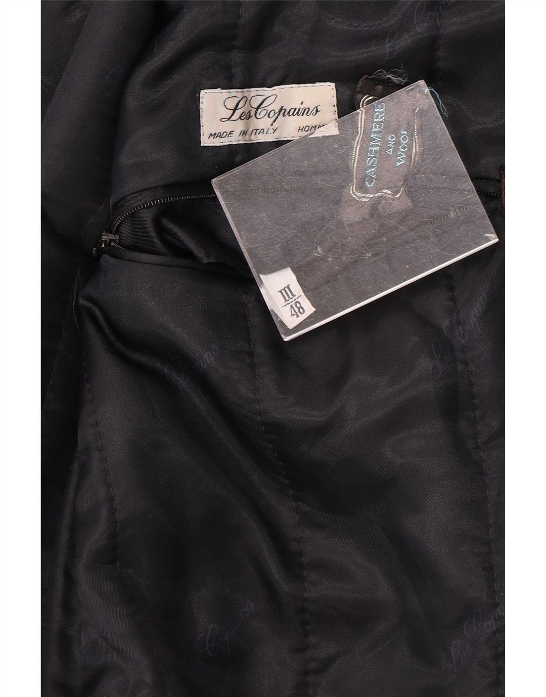 Les Copains Мужское двубортное пальто IT 48 Medium Navy Blue Cashmere