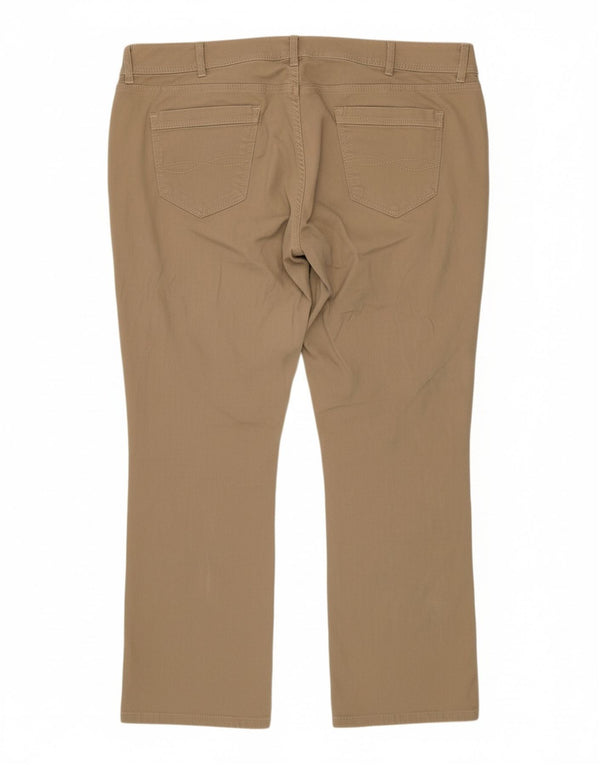 LEE Womens Bootcut Casual Trousers US 26 4XL W46 L30 Beige Cotton