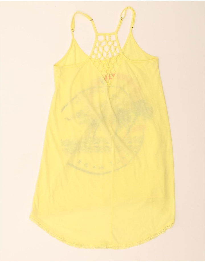 MAUI AND SONS Womens Graphic Sundress UK 12 Medium Yellow Vintage Maui and Sons and Second-Hand Maui and Sons from Messina Hembry 