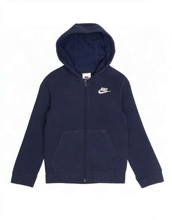 Свитер с капюшоном на молнии для мальчиков Nike, 6–7 лет, XS, темно-синий, хлопок