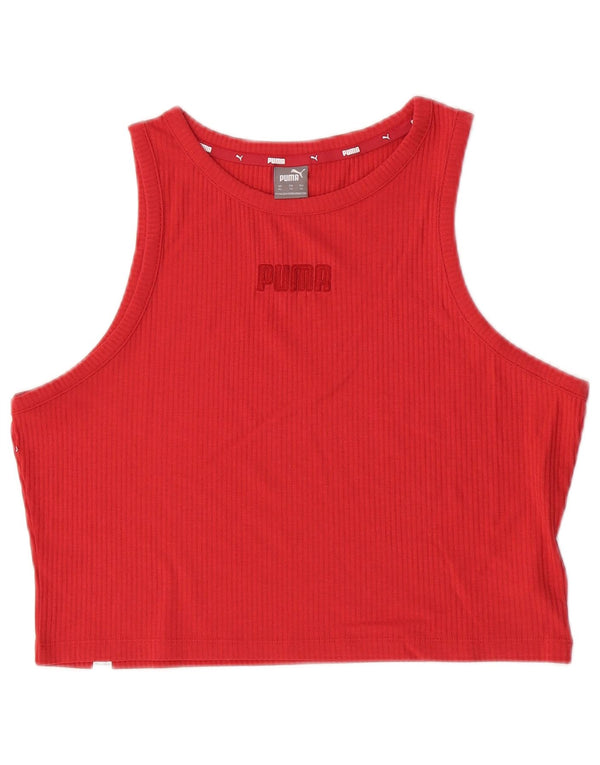 Женский укороченный жилет с рисунком Puma UK 18 XL, красный полиэстер