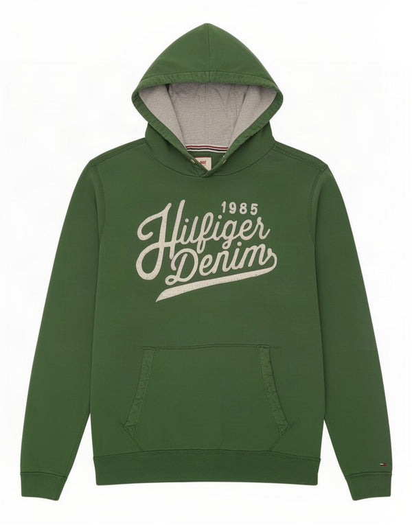 Мужской джемпер с капюшоном Tommy Hilfiger 2XL, зеленый хлопок