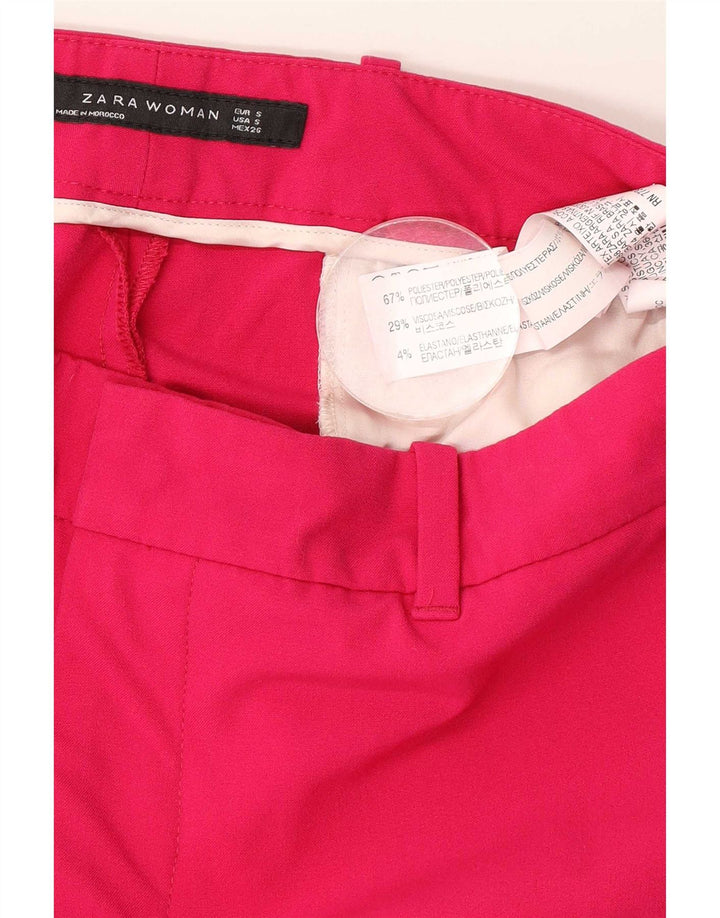 Женские узкие брюки-чиносы Zara, маленькие W26 L26, розовые, полиэстер