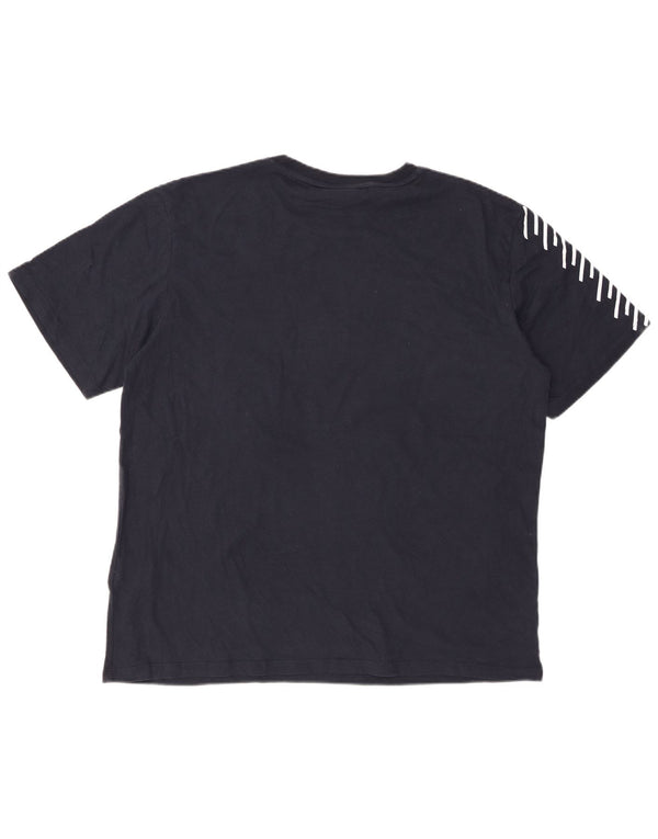 SUPERDRY Мужская футболка с рисунком Top XL Темно-синий хлопок