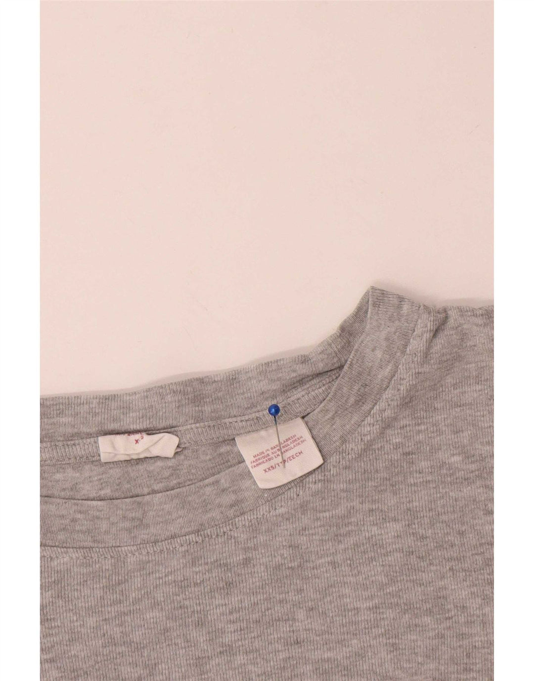 Женский топ Levi's с длинным рукавом UK 2 2XS Серый хлопок