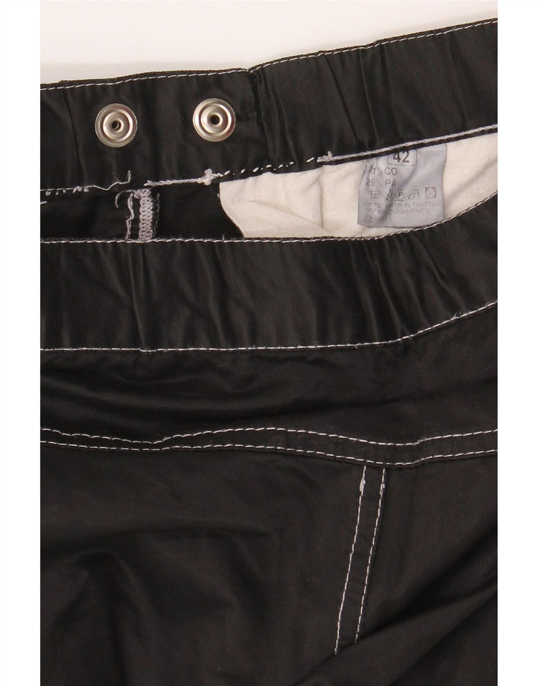 VINTAGE Womens Straight Riding Trousers IT 42 Medium W26 L30 Black Vintage Vintage and Second-Hand Vintage from Messina Hembry 