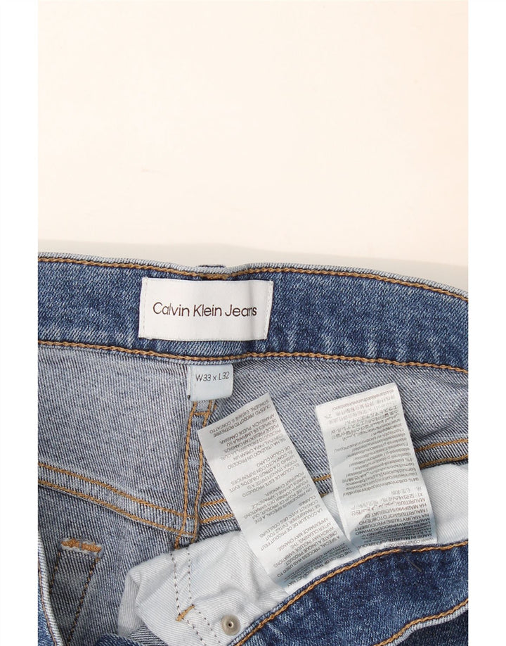 Мужские узкие джинсы Calvin Klein W33 L32, синий хлопок