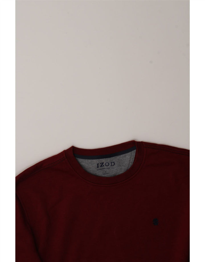 IZOD Mens Sweatshirt Jumper Large Red Polyester Vintage Izod and Second-Hand Izod from Messina Hembry 