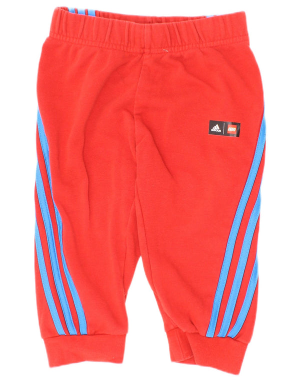 Спортивный костюм Adidas для мальчиков, брюки для бега, 2–3 года, красный хлопок