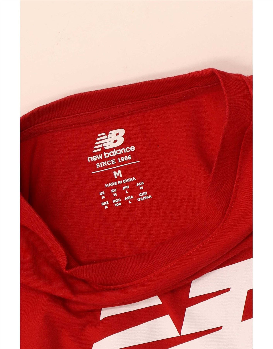 Мужская футболка с рисунком New Balance, средний красный