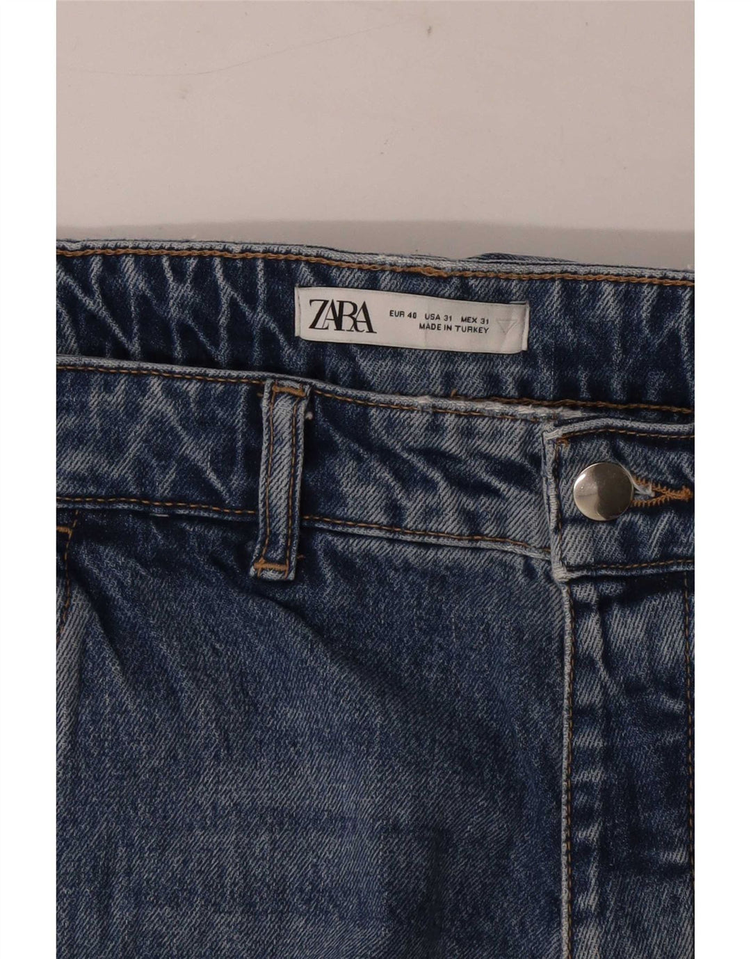 Мужские укороченные зауженные джинсы Zara EU 40 Medium W31 L25 Синие