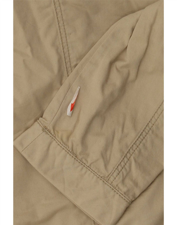 Женский бомбер Zara UK 12, средний бежевый, хлопок