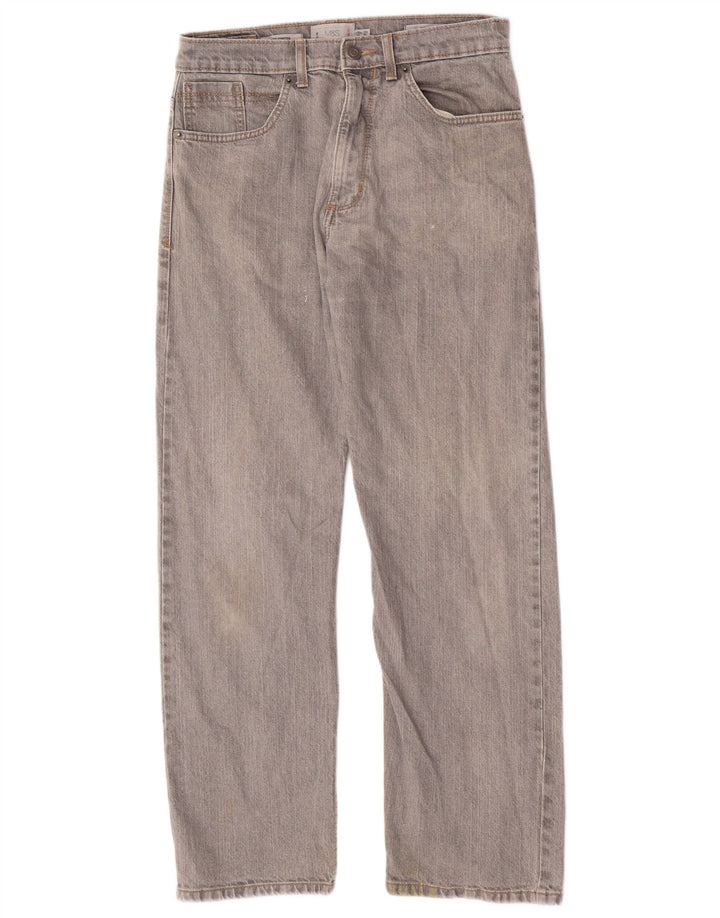 Женские прямые джинсы Marks & Spencer W30 L29 серые, хлопковые