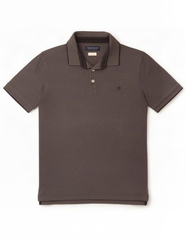 Мужская рубашка-поло Jack & Jones XL, серая, хлопок