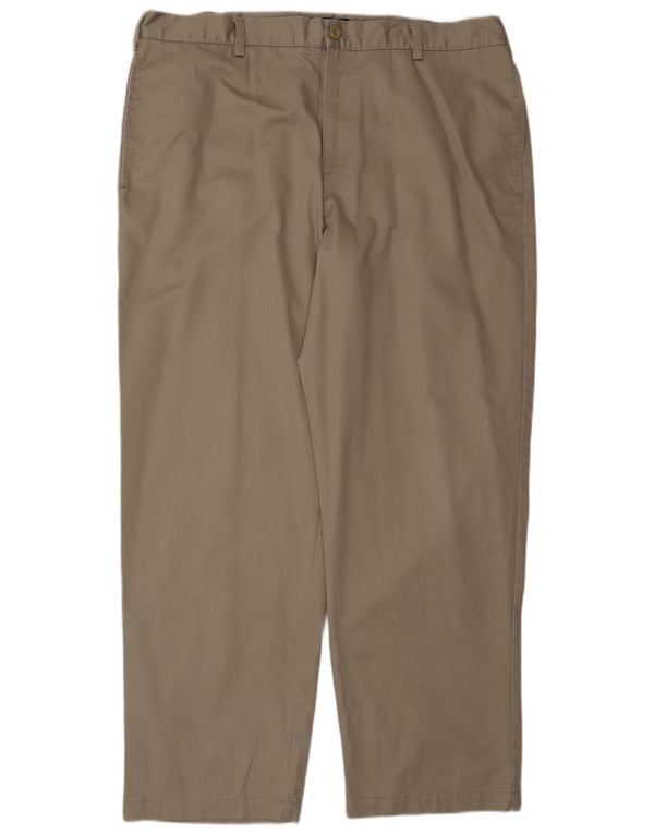 Izod Мужские классические прямые брюки чинос W40 L32 бежевого цвета, хлопок