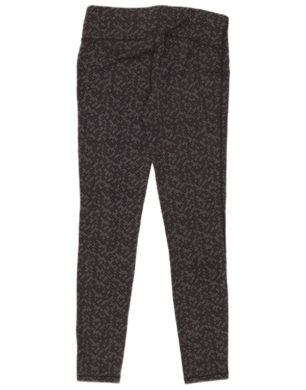 Женские леггинсы PRANA UK 8, маленькие серые, нейлоновые с геометрическим рисунком