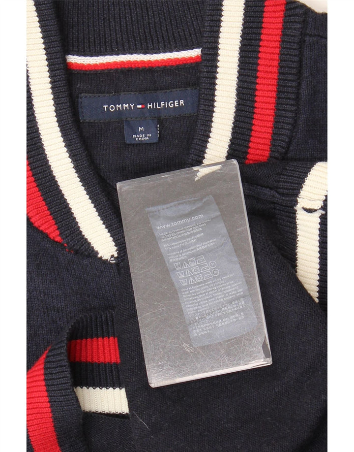 Мужской кардиган Tommy Hilfiger, средний темно-синий хлопковый свитер