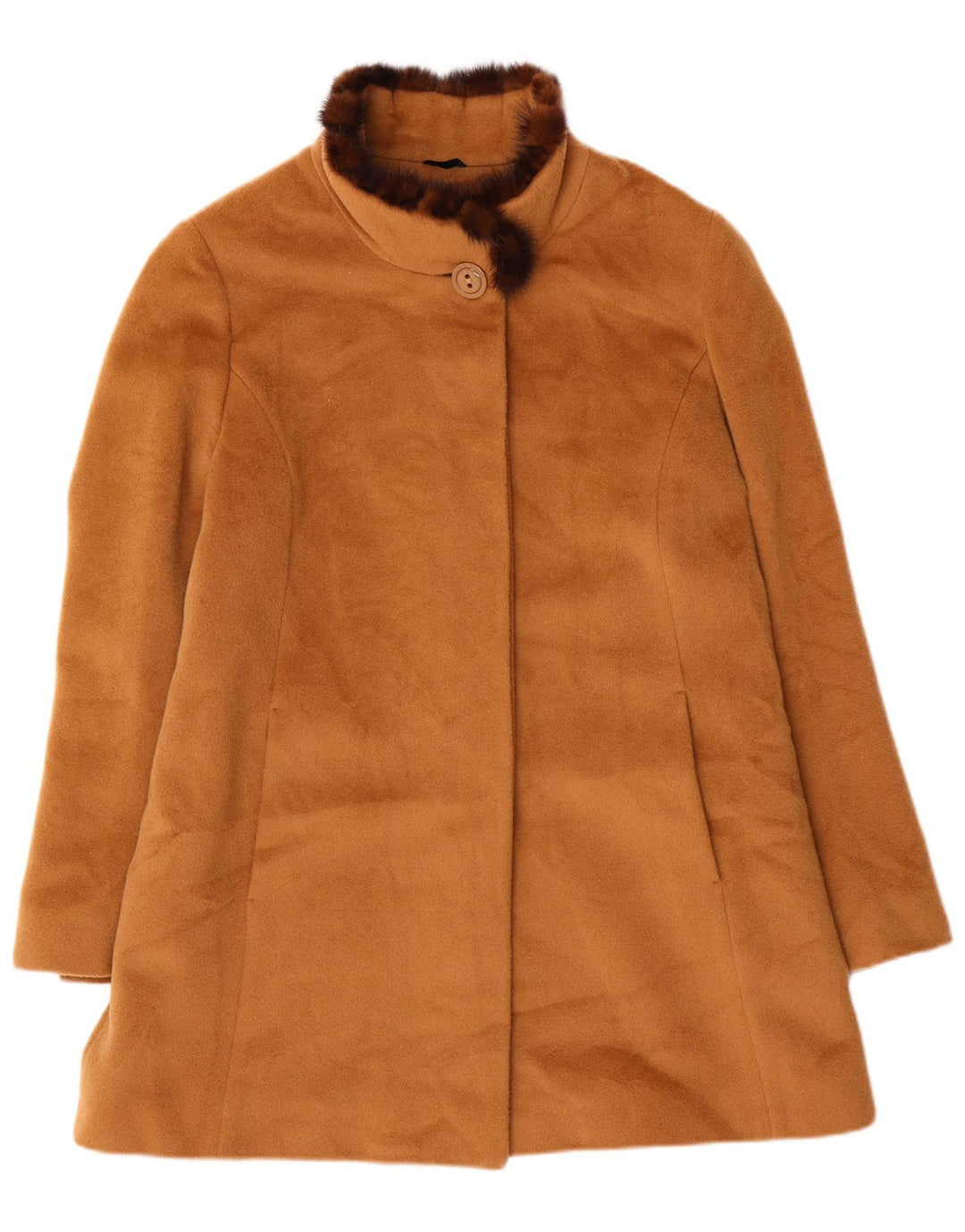 Винтажное женское пальто IT 43 Medium Brown Wool