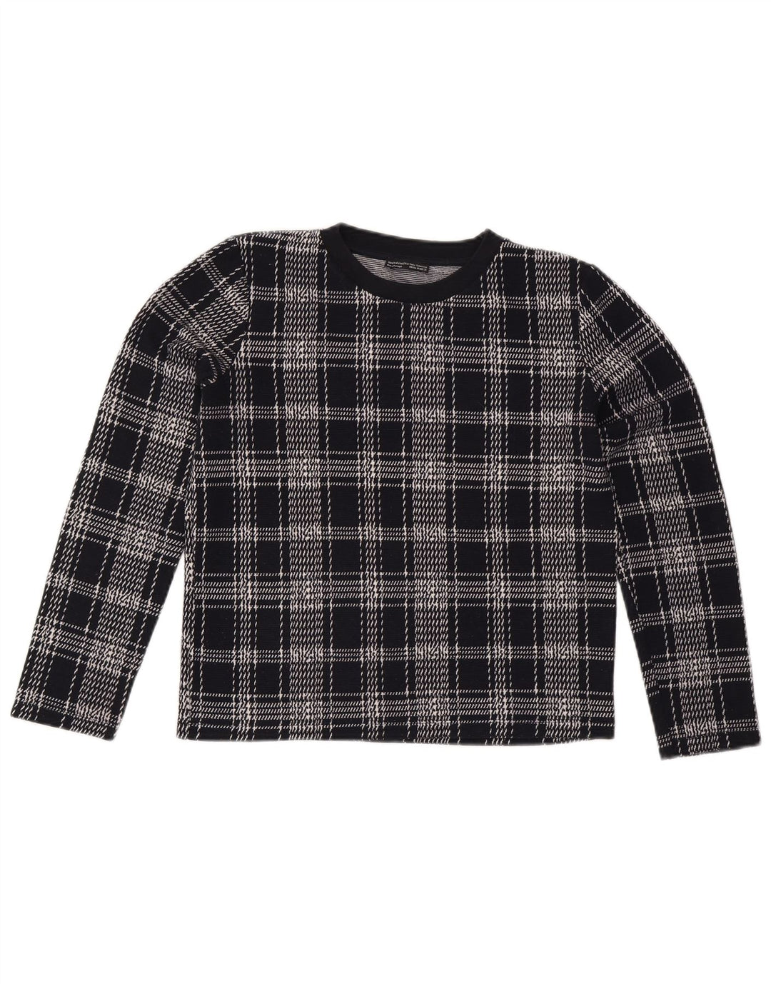 Женский свитер ZARA UK 14, средний темно-синий в клетку