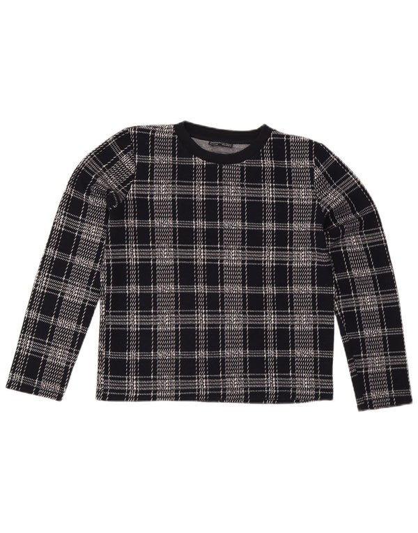 Женский свитер ZARA UK 14, средний темно-синий в клетку