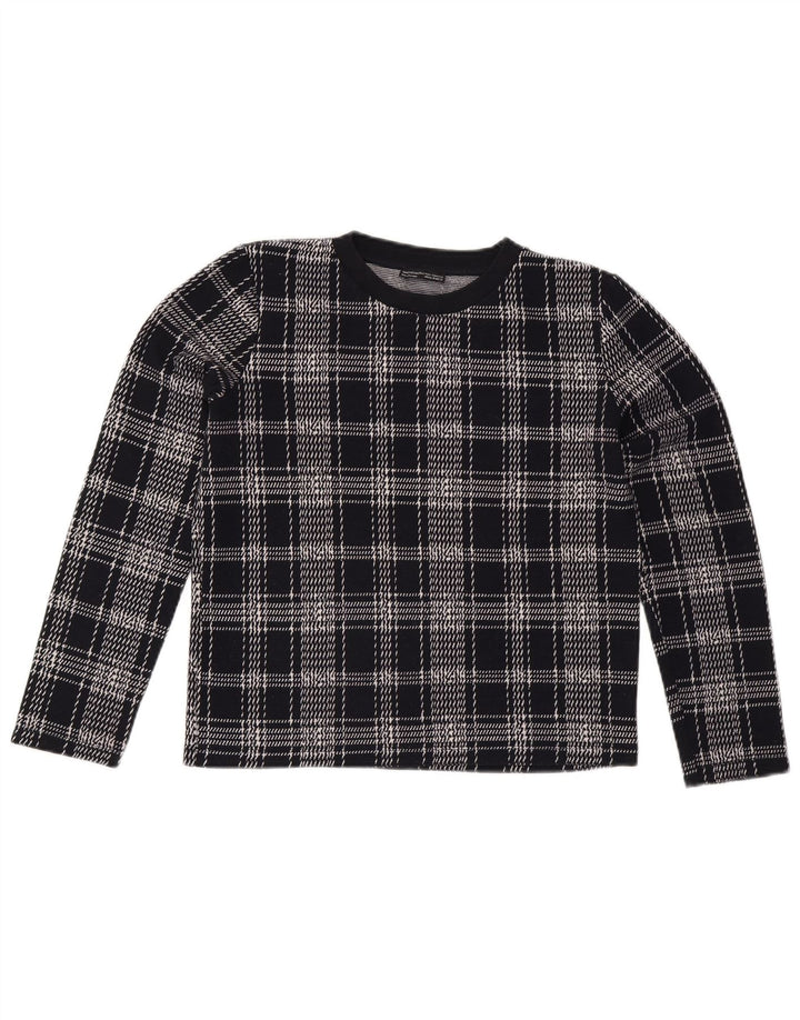 Женский свитер ZARA UK 14, средний темно-синий в клетку