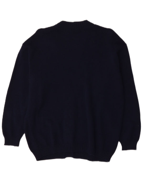 Винтажный женский кардиган-свитер UK 18 XL темно-синий