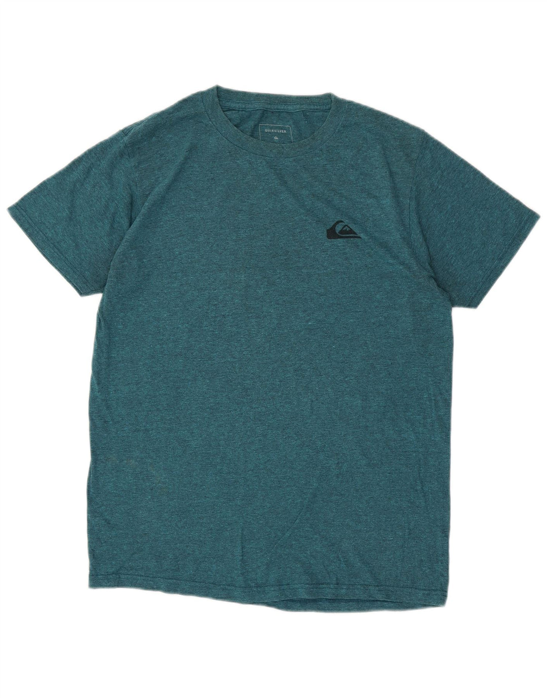 Мужская футболка обычного кроя Quiksilver, хлопковый топ среднего синего цвета