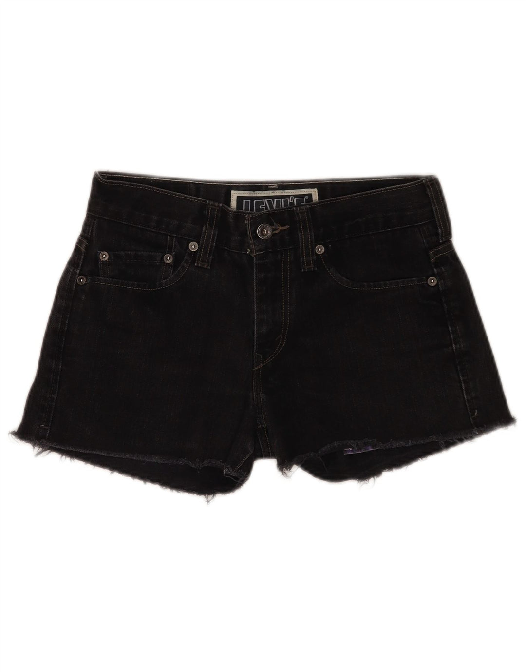Женские джинсовые шорты скинни Levi's 511 W30, средний черный, хлопок