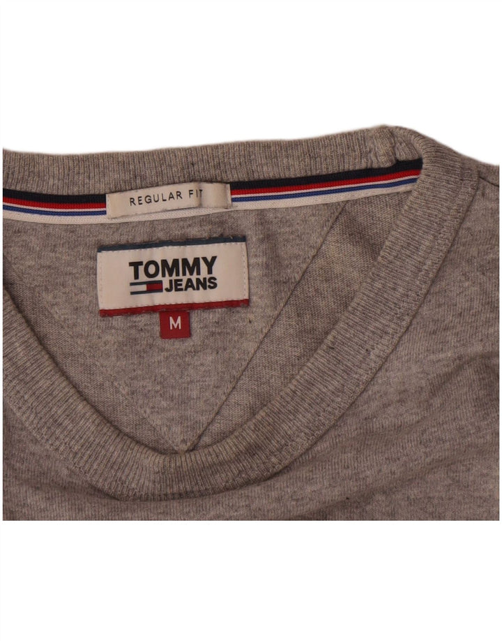 Tommy Hilfiger Мужской топ стандартного кроя с рисунком и длинными рукавами, средний серый в крапинку