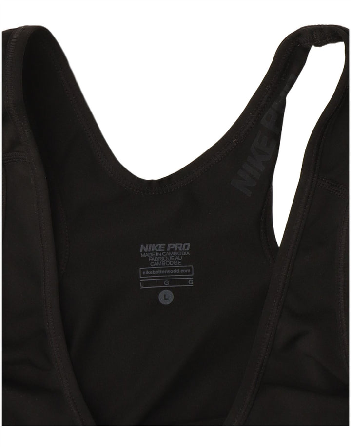 Женский жилет с графическим принтом Nike Dri Fit UK 14, большой черный
