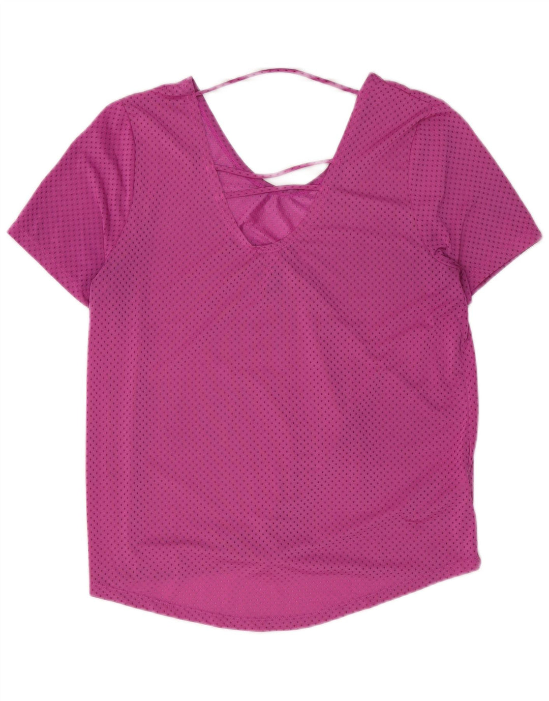 Женская футболка NIKE Dri Fit Top UK 14, средний розовый в пятнистый полиэстер