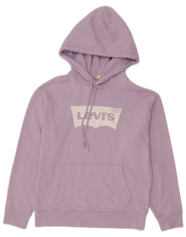 Женский джемпер с капюшоном Levi's Oversized с рисунком UK 6 XS Фиолетовый хлопок