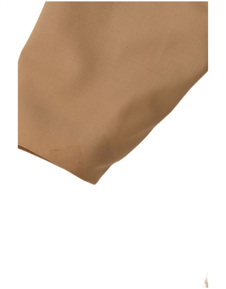 VINTAGE Женский двубортный пиджак IT 44 Средний Бежевый Шерсть