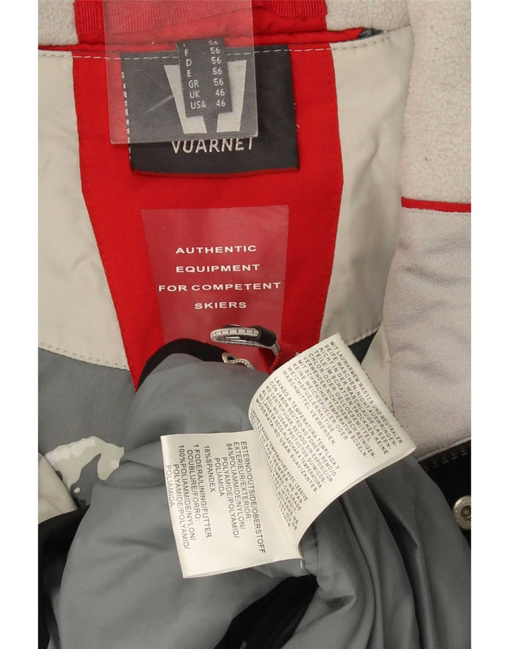 Мужская лыжная куртка Vuarnet UK 46 3XL черная из полиамида с цветными блоками