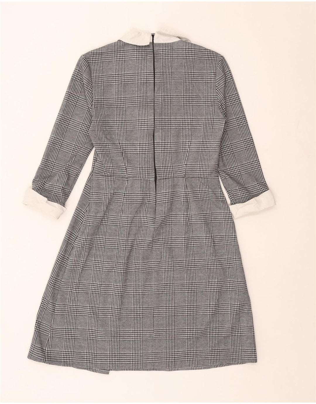 Женское платье трапециевидного силуэта Marks & Spencer UK 10, маленькое черное с узором «гусиные лапки»