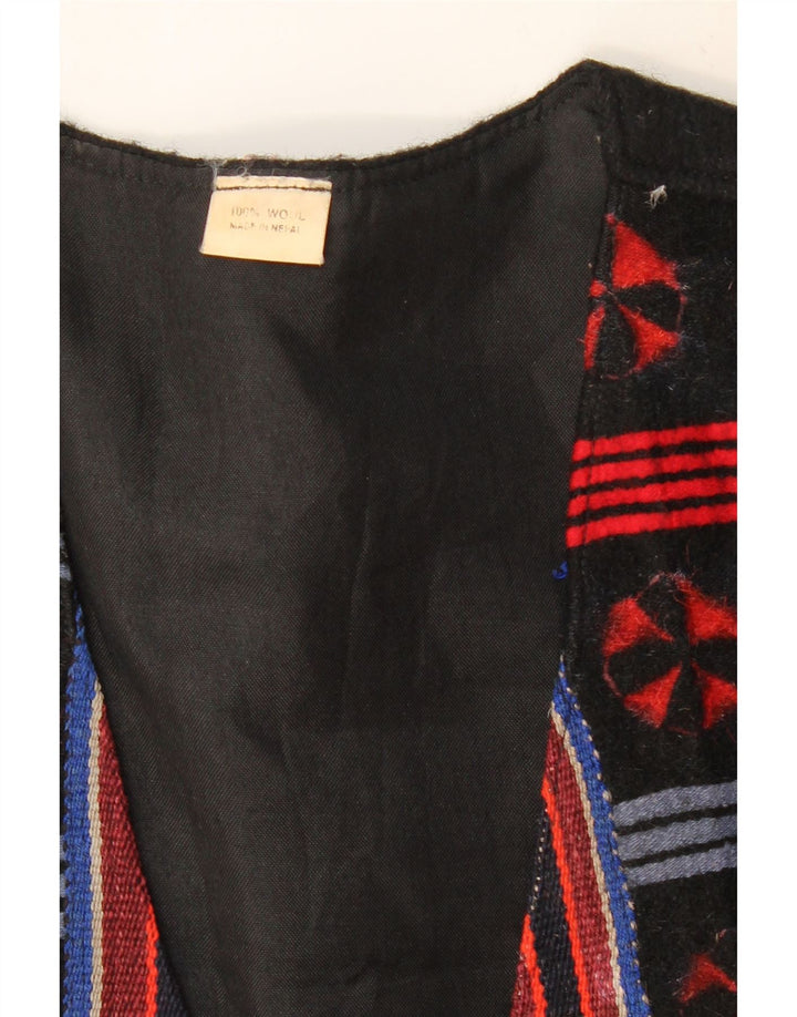 ВИНТАЖНЫЙ мужской жилет среднего размера разноцветный из шерсти Fair Isle