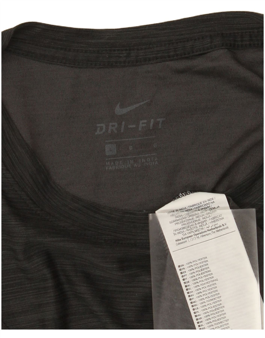 Мужская футболка Nike Dri Fit, большой серый полиэстер с крапинками