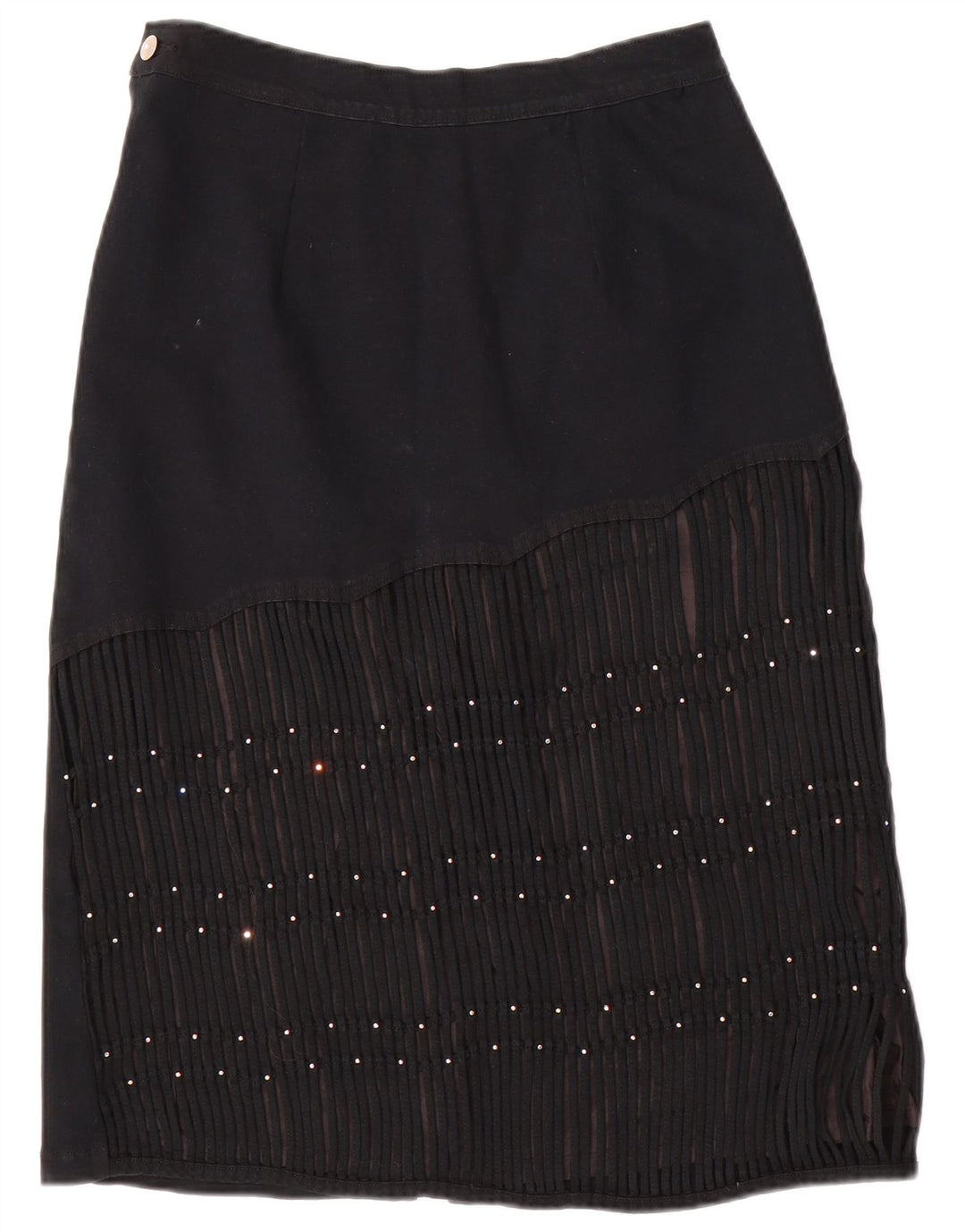 Юбка женская джинсовая VINTAGE W30, средняя, черная