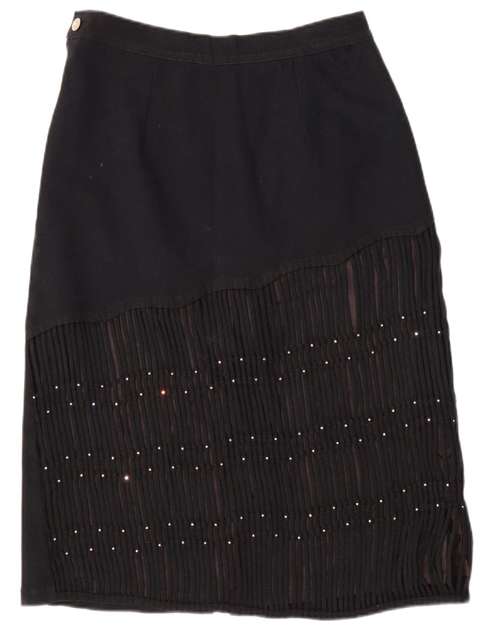 Юбка женская джинсовая VINTAGE W30, средняя, черная