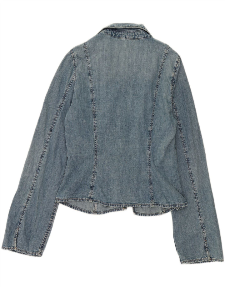 Женская джинсовая куртка с запахом Zara UK 18 XL, синяя, хлопок